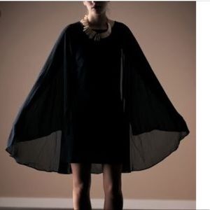 Guess by Marciano Navy Blue Karen Cape Dress